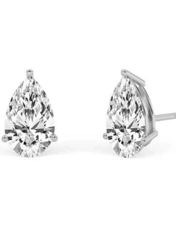 Pear Solitaire Earrings