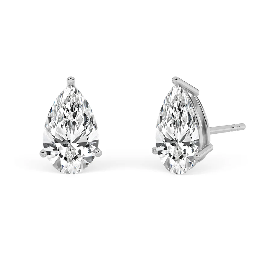 Pear Solitaire Earrings