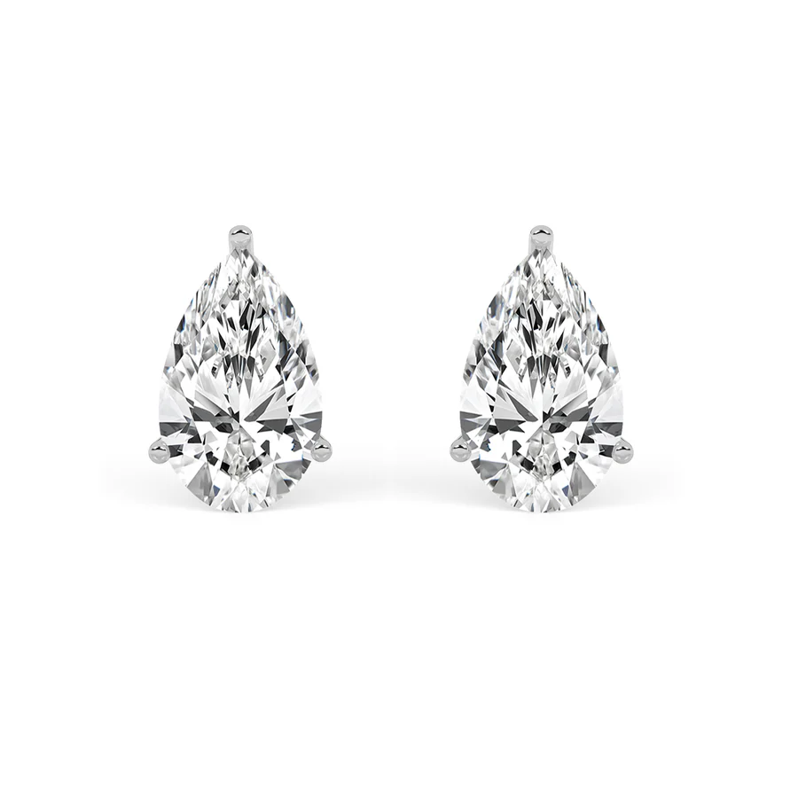 Pear Solitaire Earrings