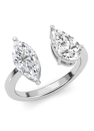 Duet Rings: Pear and Marquise Cuts