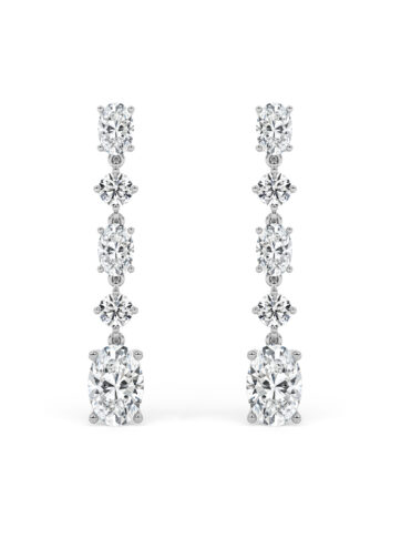 Multiple Shape Hanging Earring (Oval & Round)