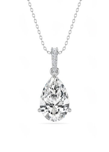 Pear Shaped Solitaire Pendent