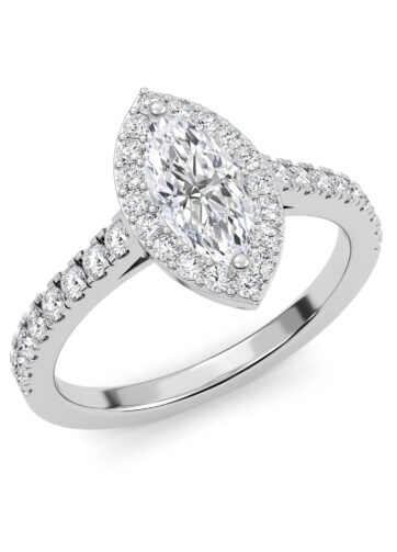 Halo Setting Marquise Ring