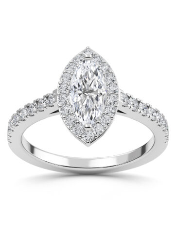 Halo Setting Marquise Ring