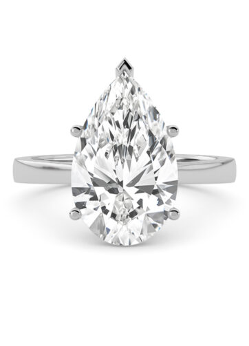 Pear Shaped Solitaire Ring